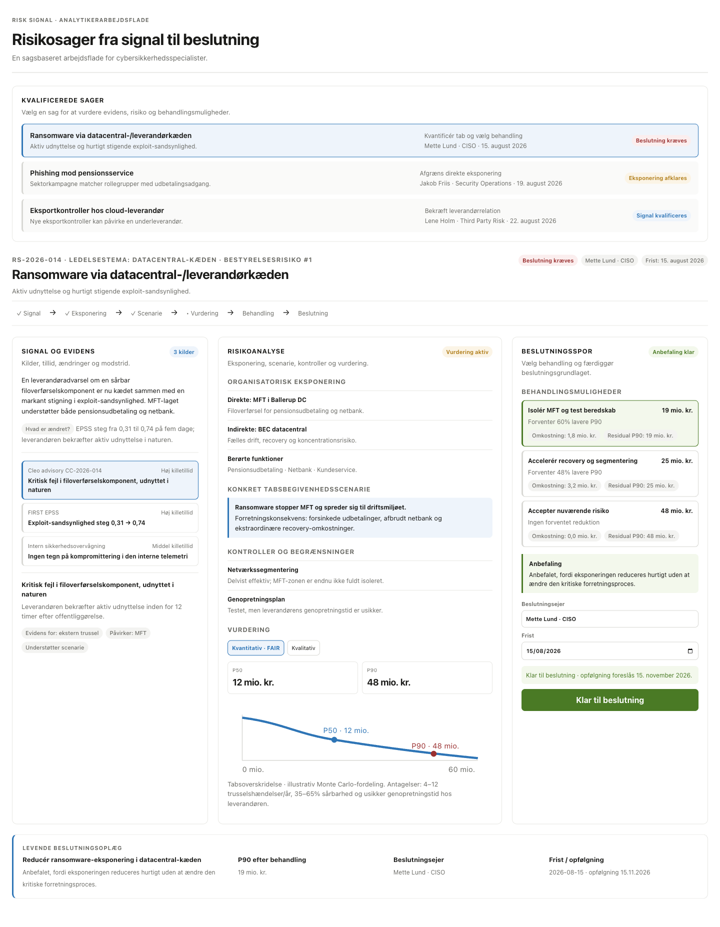 Risk Signal Analyst Workbench